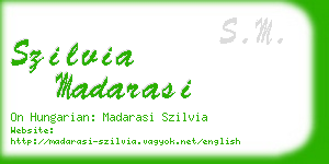 szilvia madarasi business card